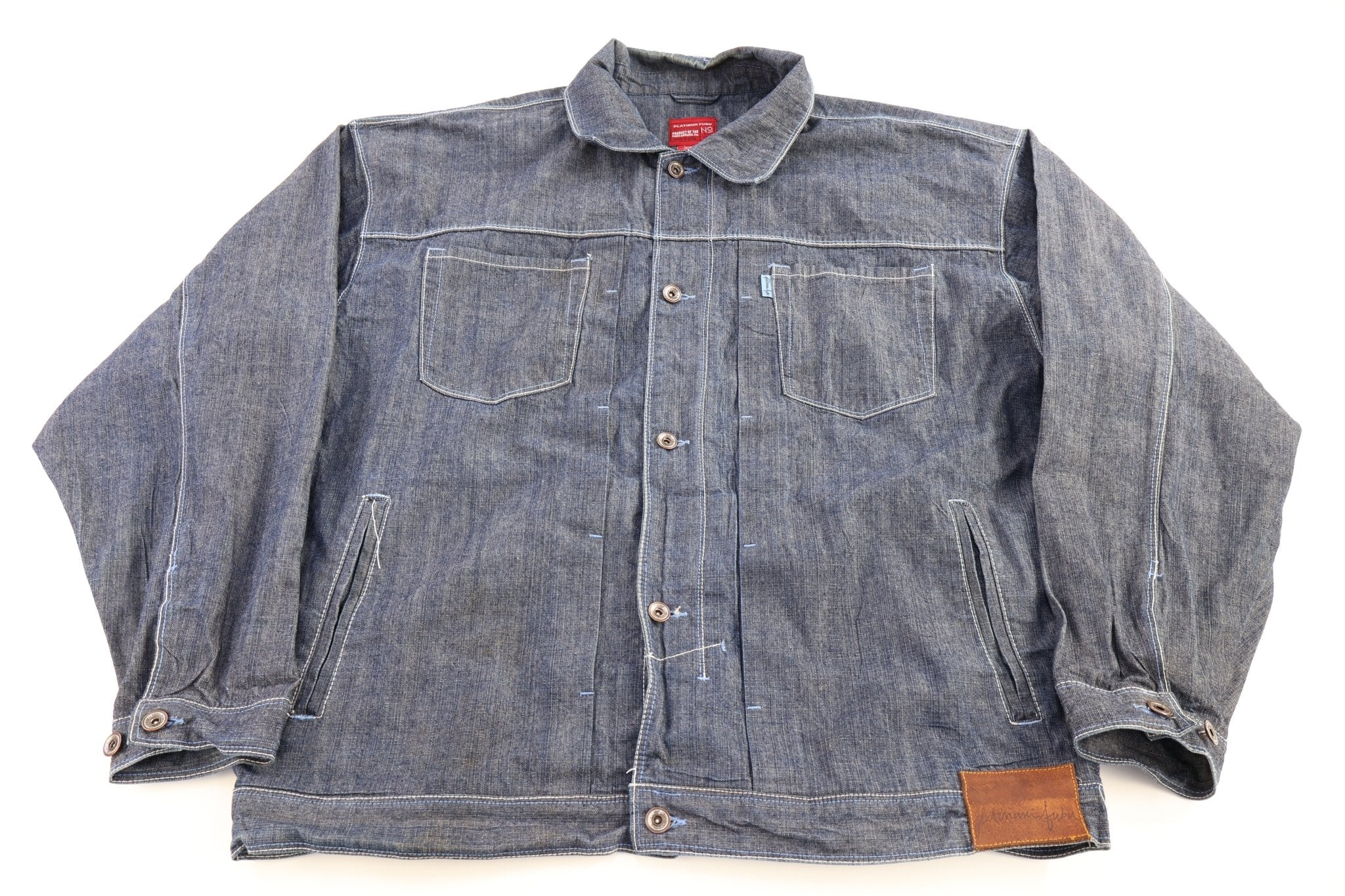 Platinum Fubu Dark Wash Denim Jacket - Jacket - Thrifted Threads