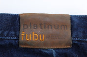 Platinum Fubu Dark Wash Denim Shorts - ThriftedThreads.com