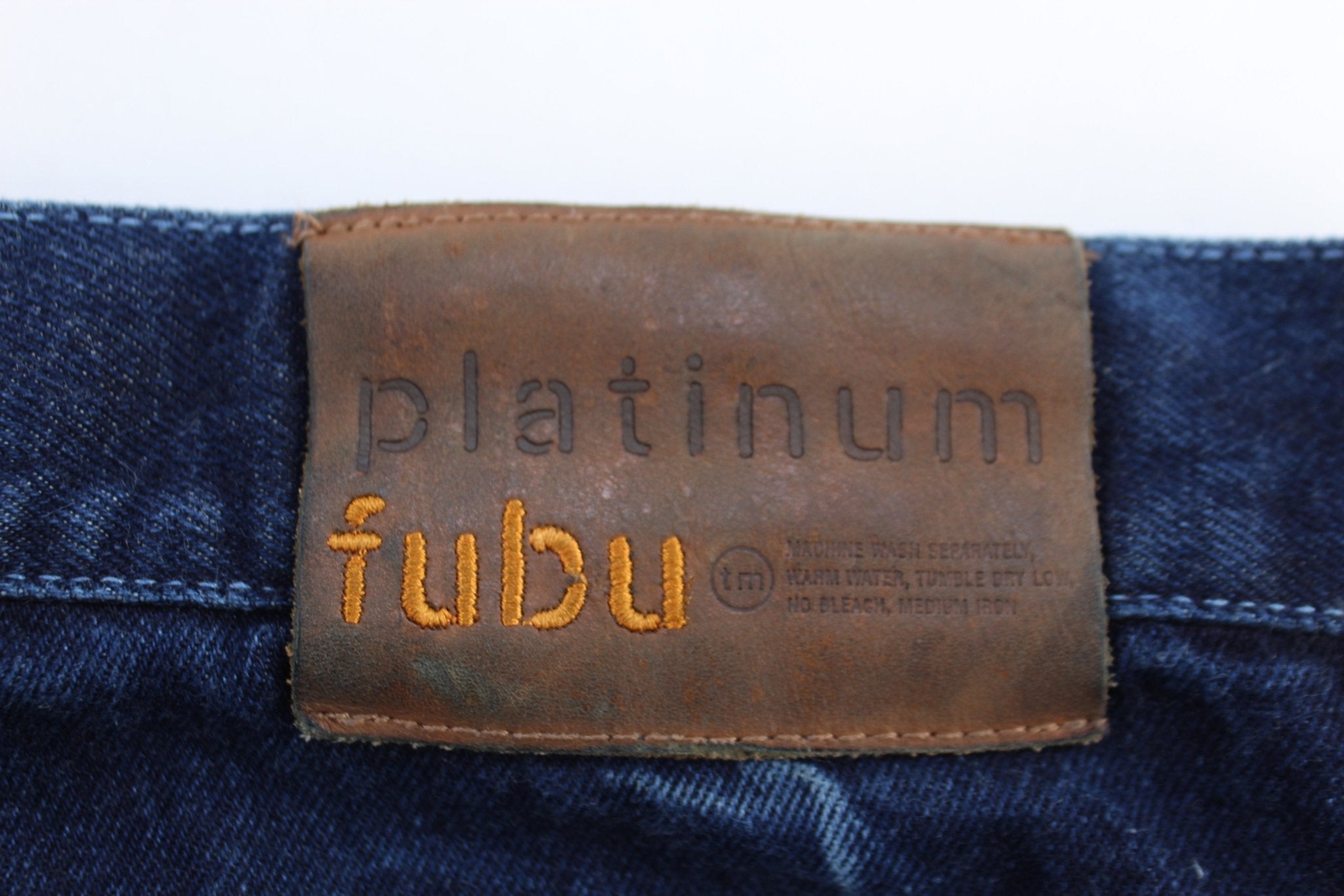 Platinum Fubu Dark Wash Denim Shorts - ThriftedThreads.com