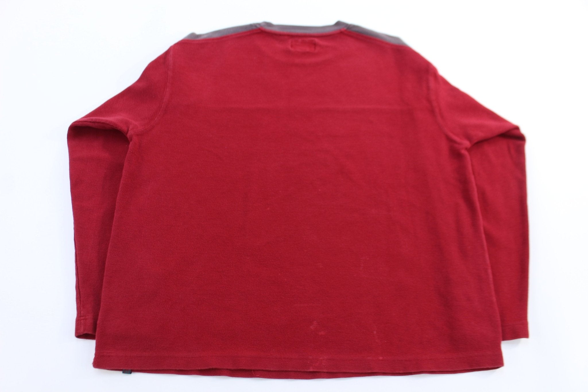Point Zero Red & Grey LS T-shirt - ThriftedThreads.com