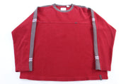 Point Zero Red & Grey LS T-shirt - ThriftedThreads.com