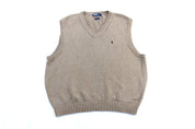 Polo by Ralph Lauren Beige Sweater Vest - ThriftedThreads.com