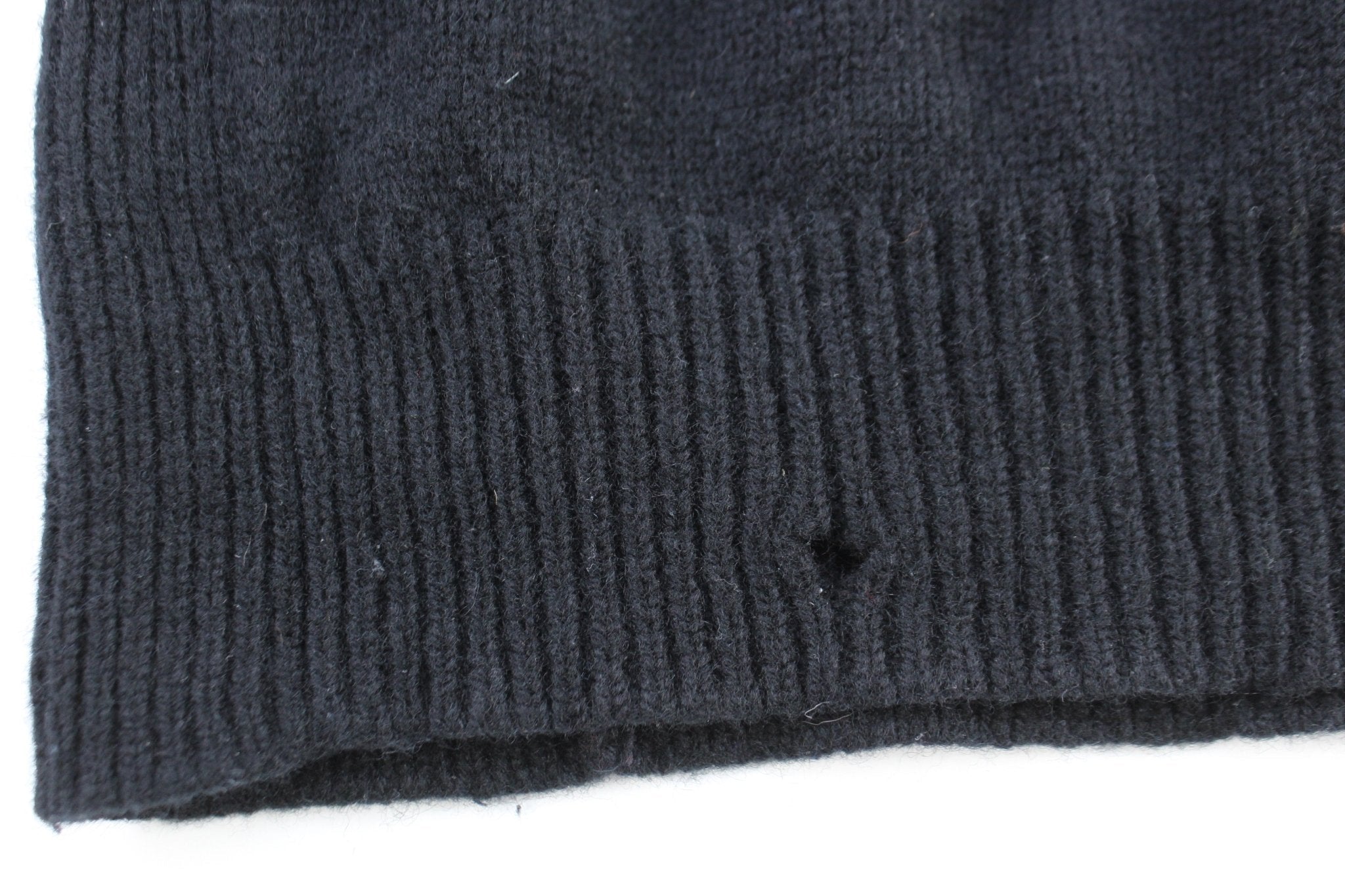 Polo by Ralph Lauren Black Lambswool Quarter Zip Sweater - Sweater - Thrifted Threads