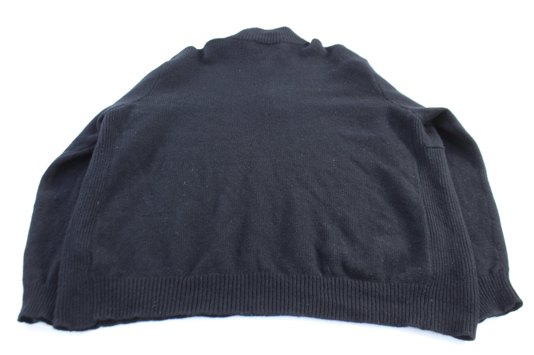 Polo by Ralph Lauren Black Lambswool Quarter Zip Sweater - Sweater - Thrifted Threads