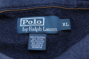Polo by Ralph Lauren Blue Elbow Patch Pullover Sweater - ThriftedThreads.com