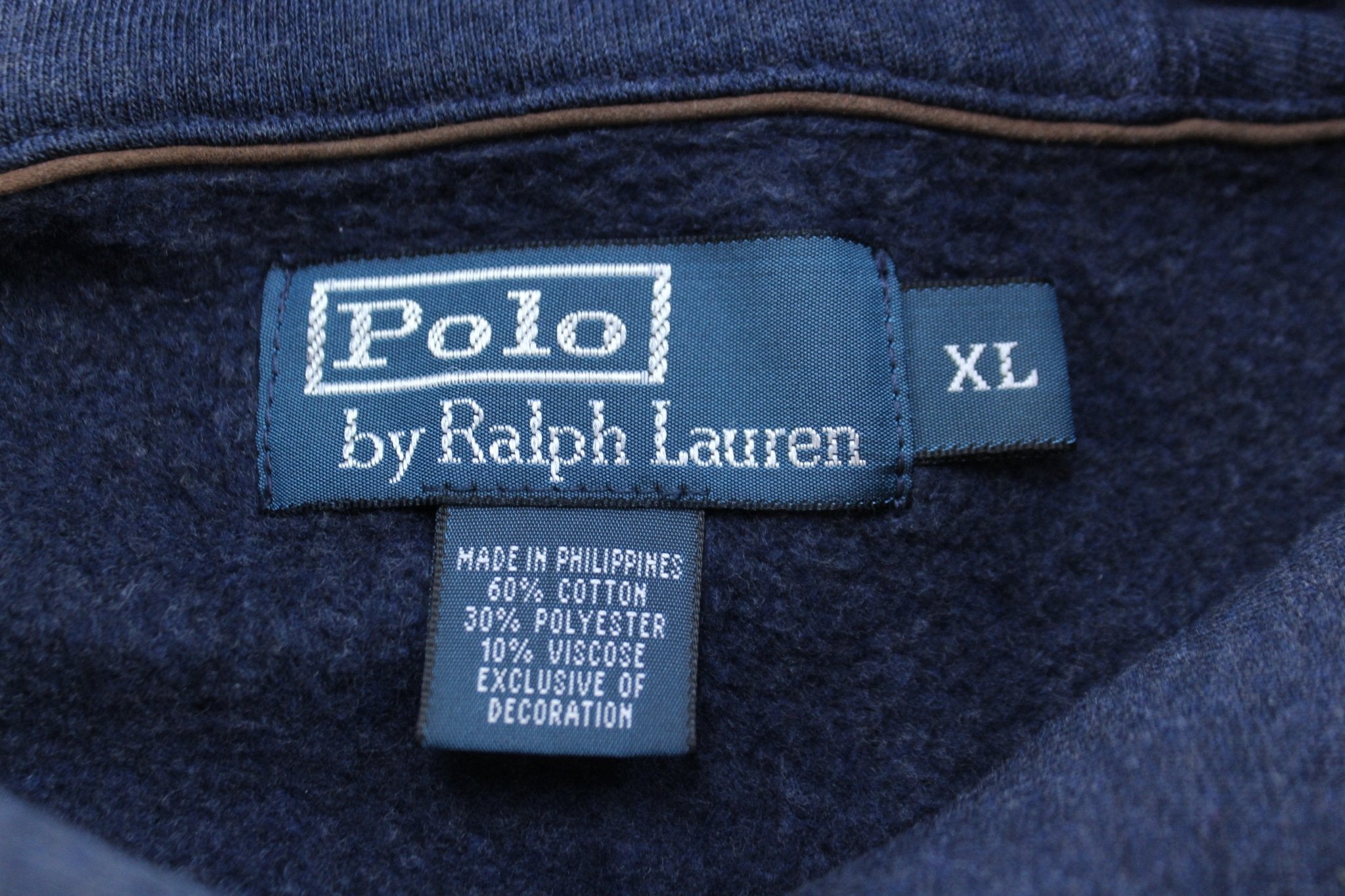 Polo by Ralph Lauren Blue Elbow Patch Pullover Sweater - ThriftedThreads.com
