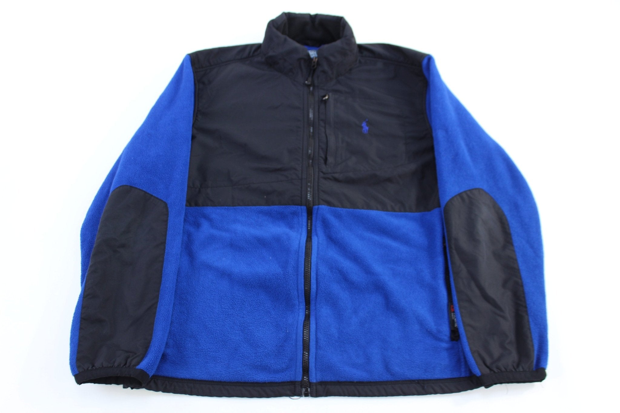 Polo by Ralph Lauren Blue Fleece Full Zip Jacket - Jacket - Thrifted Threads
