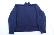 Polo by Ralph Lauren Blue Full Zip Sweater - ThriftedThreads.com