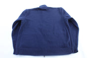 Polo by Ralph Lauren Blue Full Zip Sweater - ThriftedThreads.com