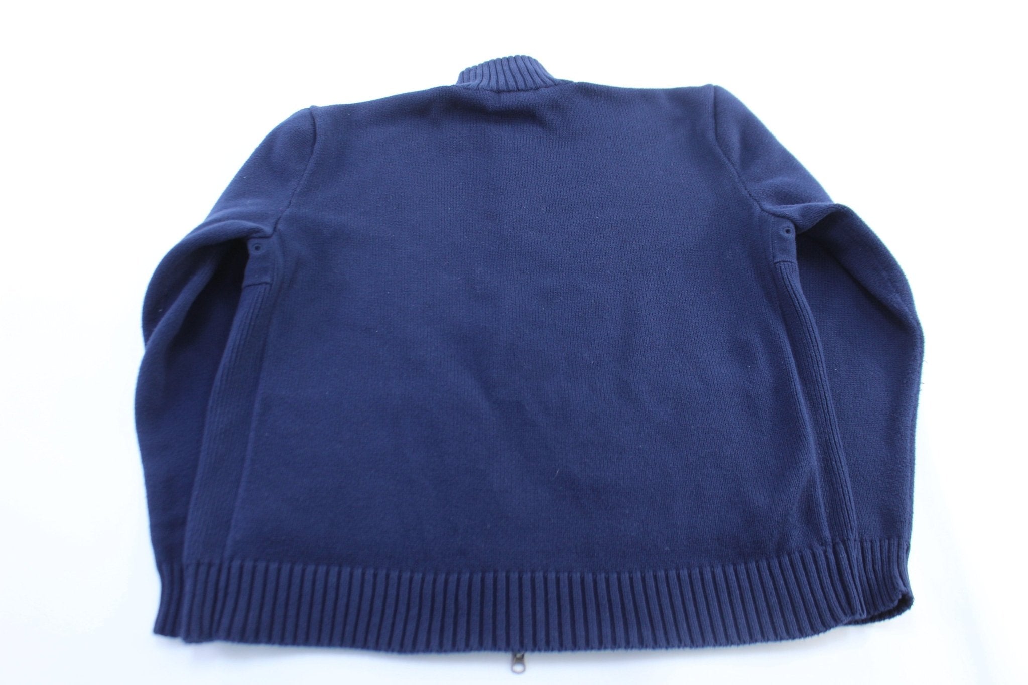 Polo by Ralph Lauren Blue Full Zip Sweater - ThriftedThreads.com