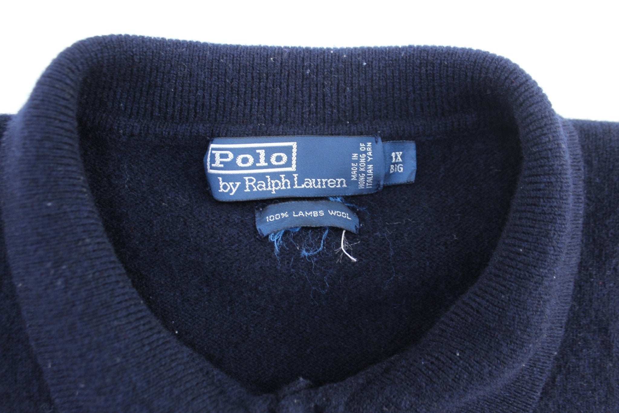 Polo by Ralph Lauren Blue Lambswool Sweater - ThriftedThreads.com