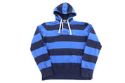 Polo by Ralph Lauren Blue Striped Pullover Hoodie - Sweater - Thrifted Threads