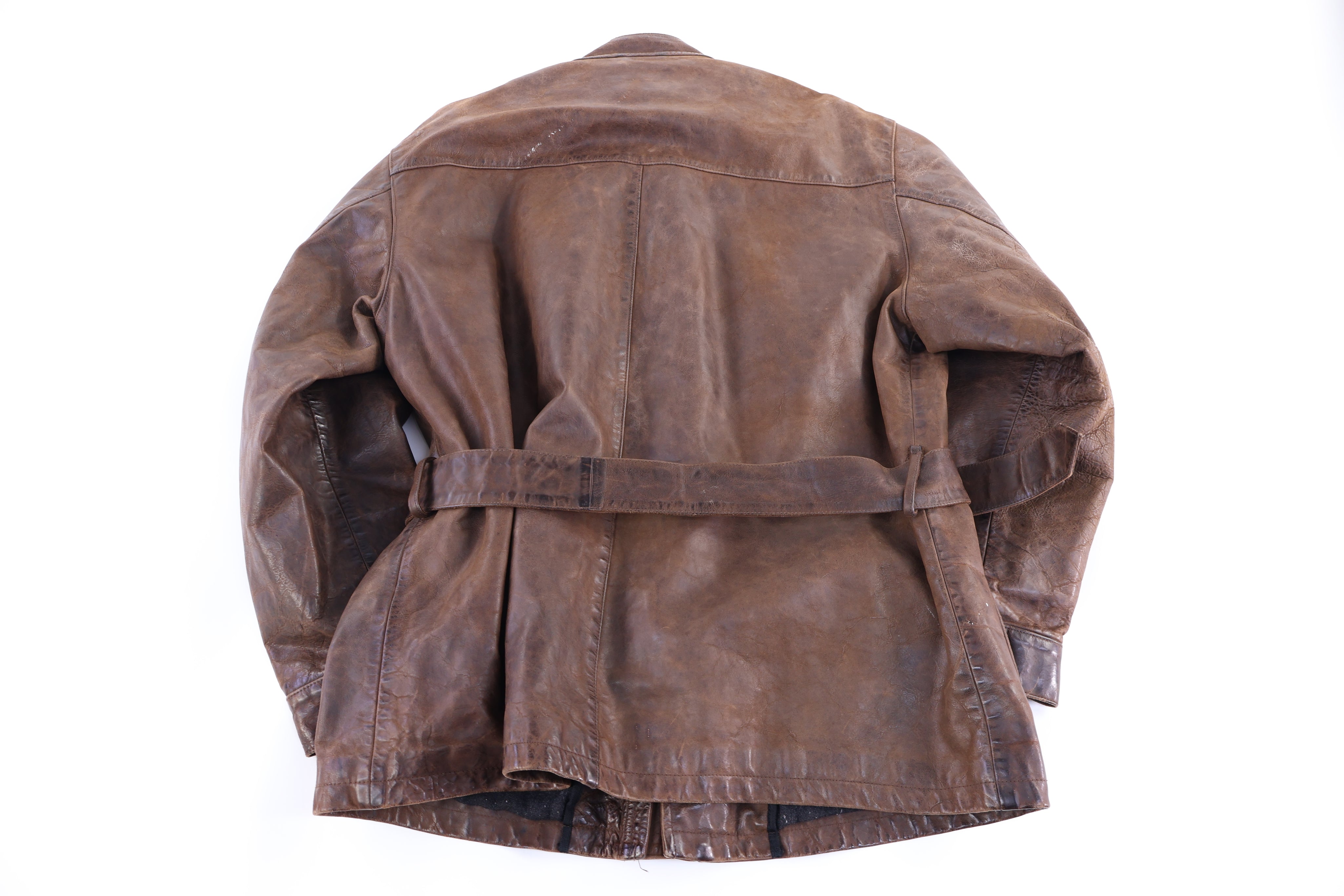 Polo by Ralph Lauren Brown Leather Field Jacket - Jacket - Thrifted Threads