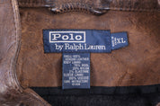 Polo by Ralph Lauren Brown Leather Field Jacket - Jacket - Thrifted Threads