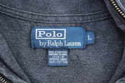Polo by Ralph Lauren Dark Grey Quarter Zip Sweater - ThriftedThreads.com
