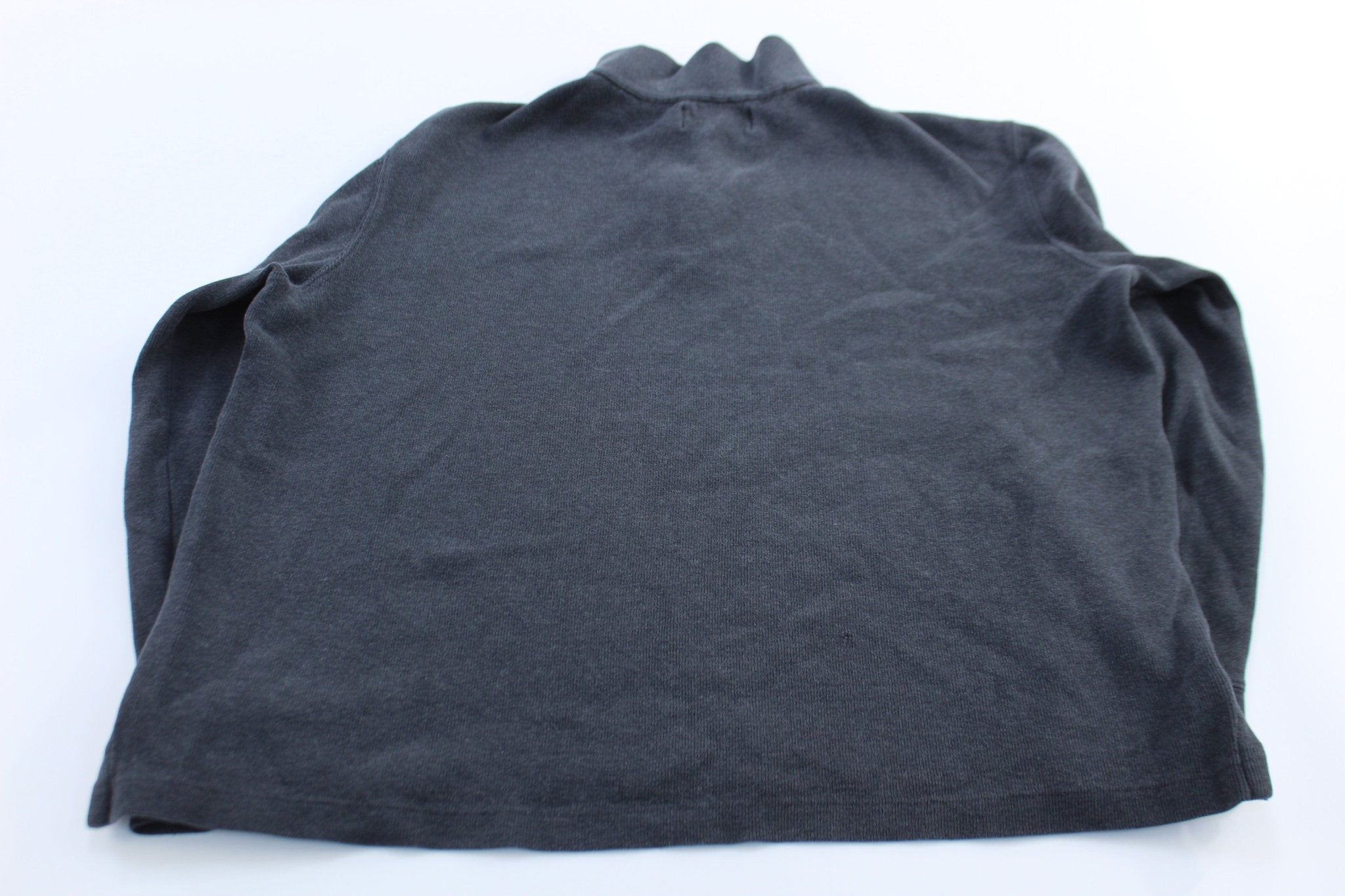 Polo by Ralph Lauren Dark Grey Quarter Zip Sweater - ThriftedThreads.com