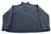 Polo by Ralph Lauren Dark Grey Quarter Zip Sweater - ThriftedThreads.com