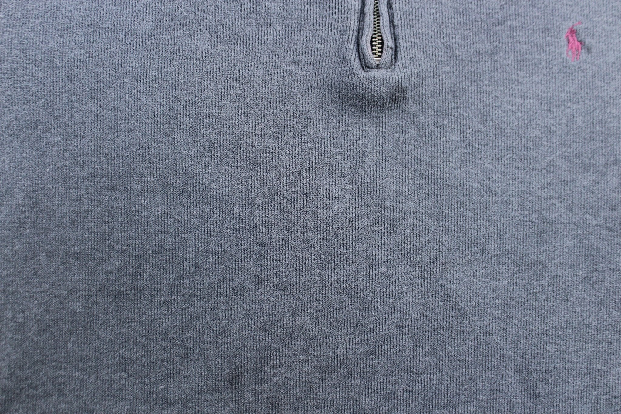 Polo by Ralph Lauren Dark Grey Quarter Zip Sweater - ThriftedThreads.com