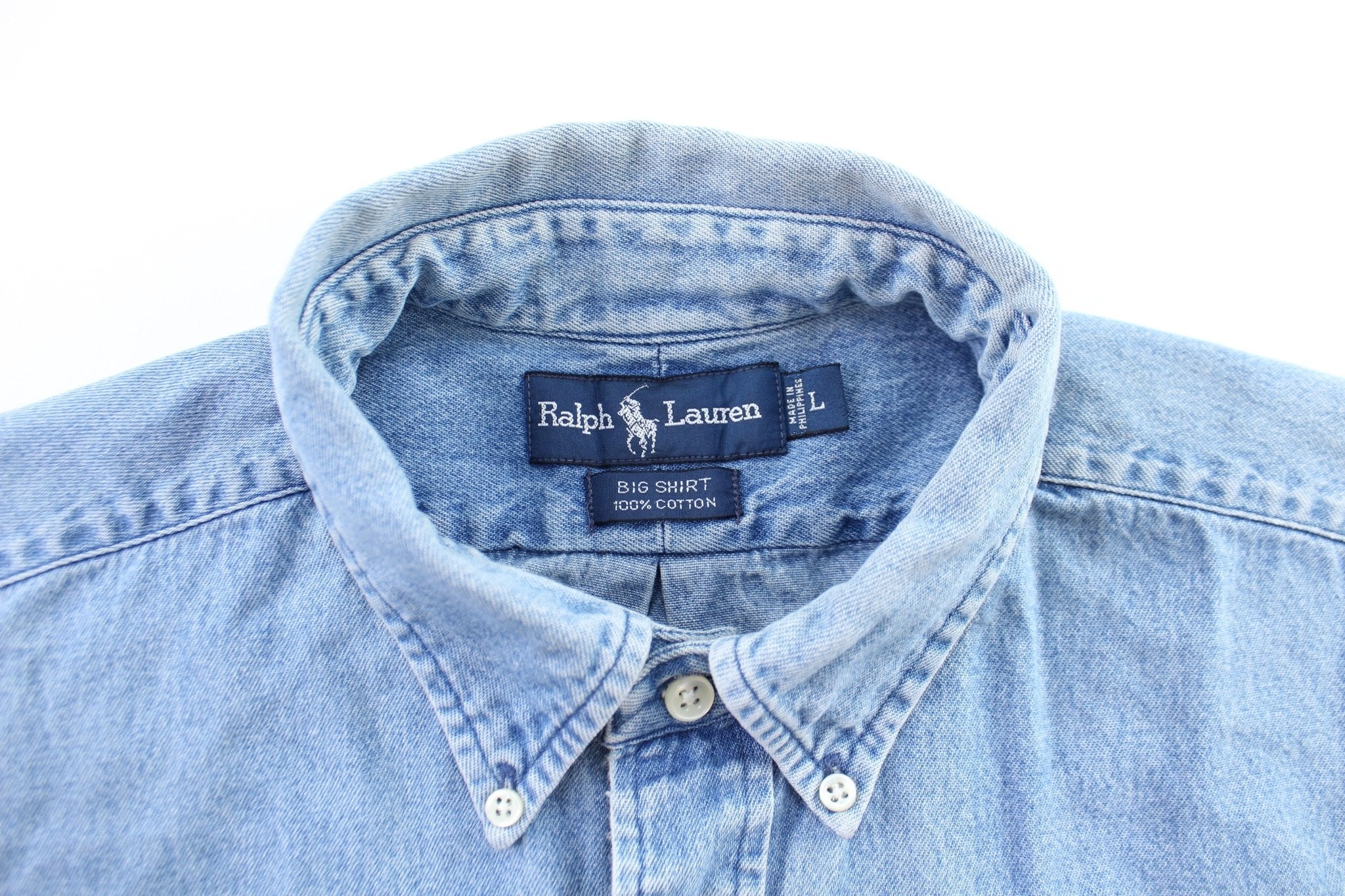 Polo by Ralph Lauren Embroidered Denim Tank Top - ThriftedThreads.com