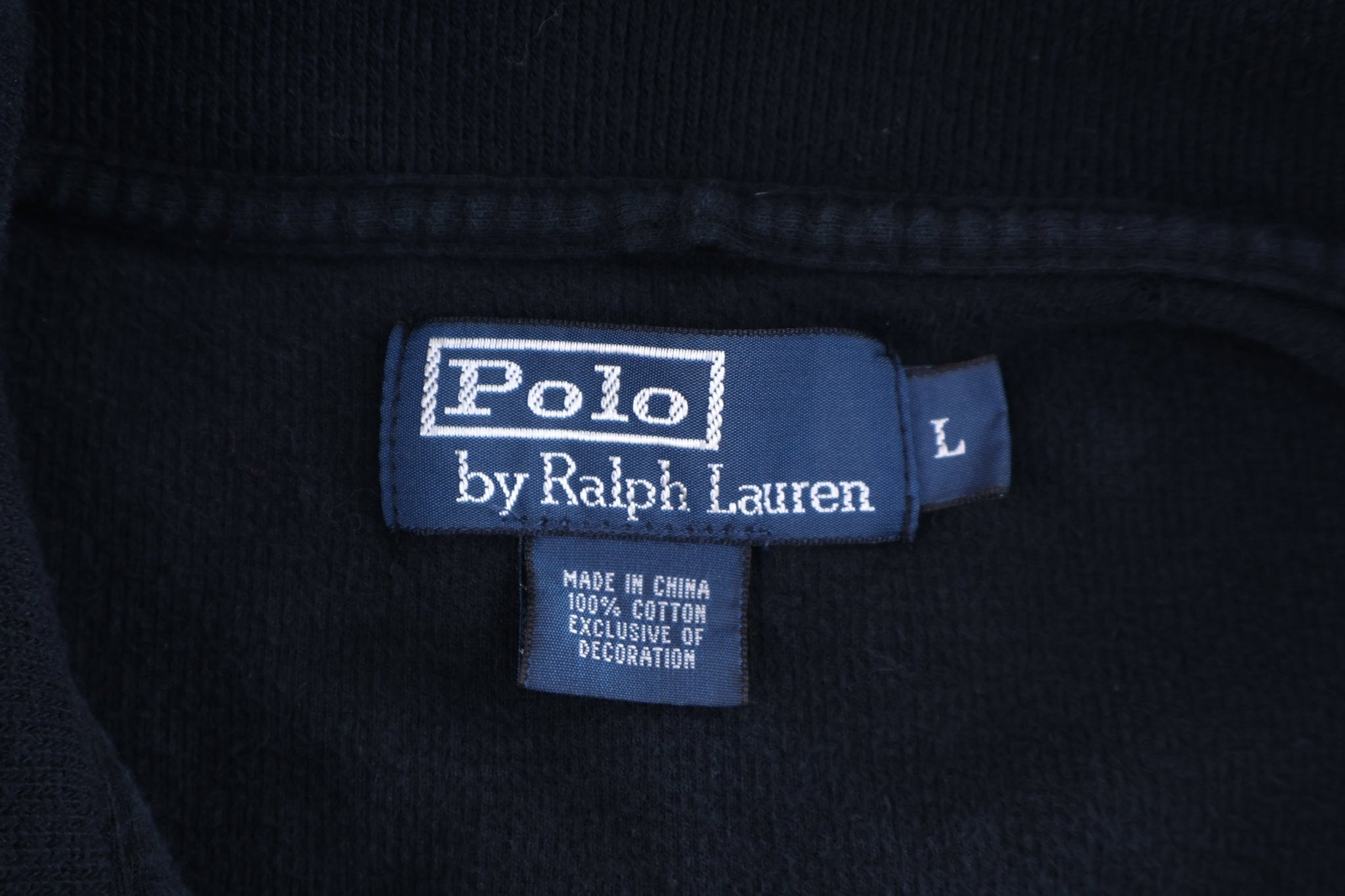 Polo by Ralph Lauren Embroidered Logo Black Full Zip Sweater - Sweater - Thrifted Threads