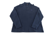 Polo by Ralph Lauren Embroidered Logo Black Quarter Zip Pullover - Sweater - Thrifted Threads