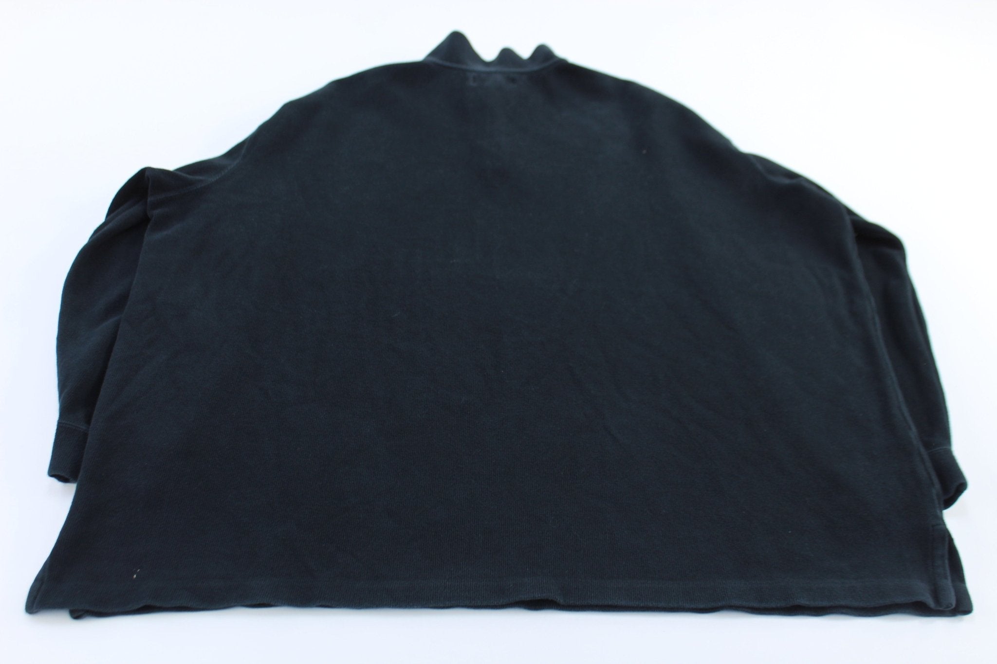 Polo by Ralph Lauren Embroidered Logo Black Quarter Zip Sweater - ThriftedThreads.com