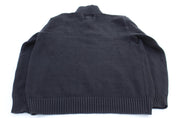 Polo by Ralph Lauren Embroidered Logo Black Quarter Zip Sweater - ThriftedThreads.com