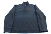 Polo by Ralph Lauren Embroidered Logo Black Quarter Zip Sweater - Sweater - Thrifted Threads