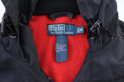 Polo by Ralph Lauren Embroidered Logo Black & Red Zip Up Jacket - ThriftedThreads.com