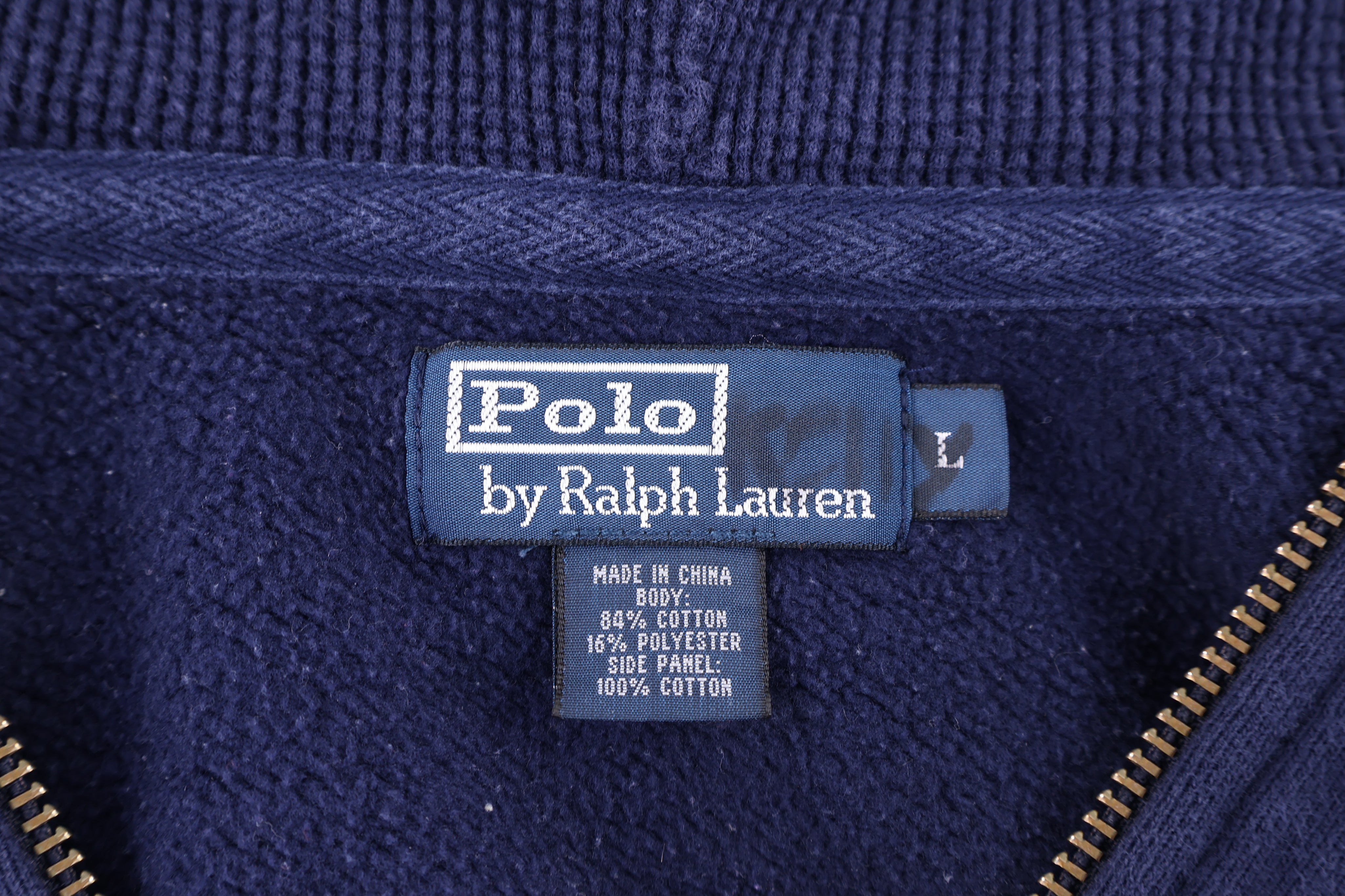 Polo by Ralph Lauren Embroidered Logo Blue Full Zip Jacket - Jacket - Thrifted Threads