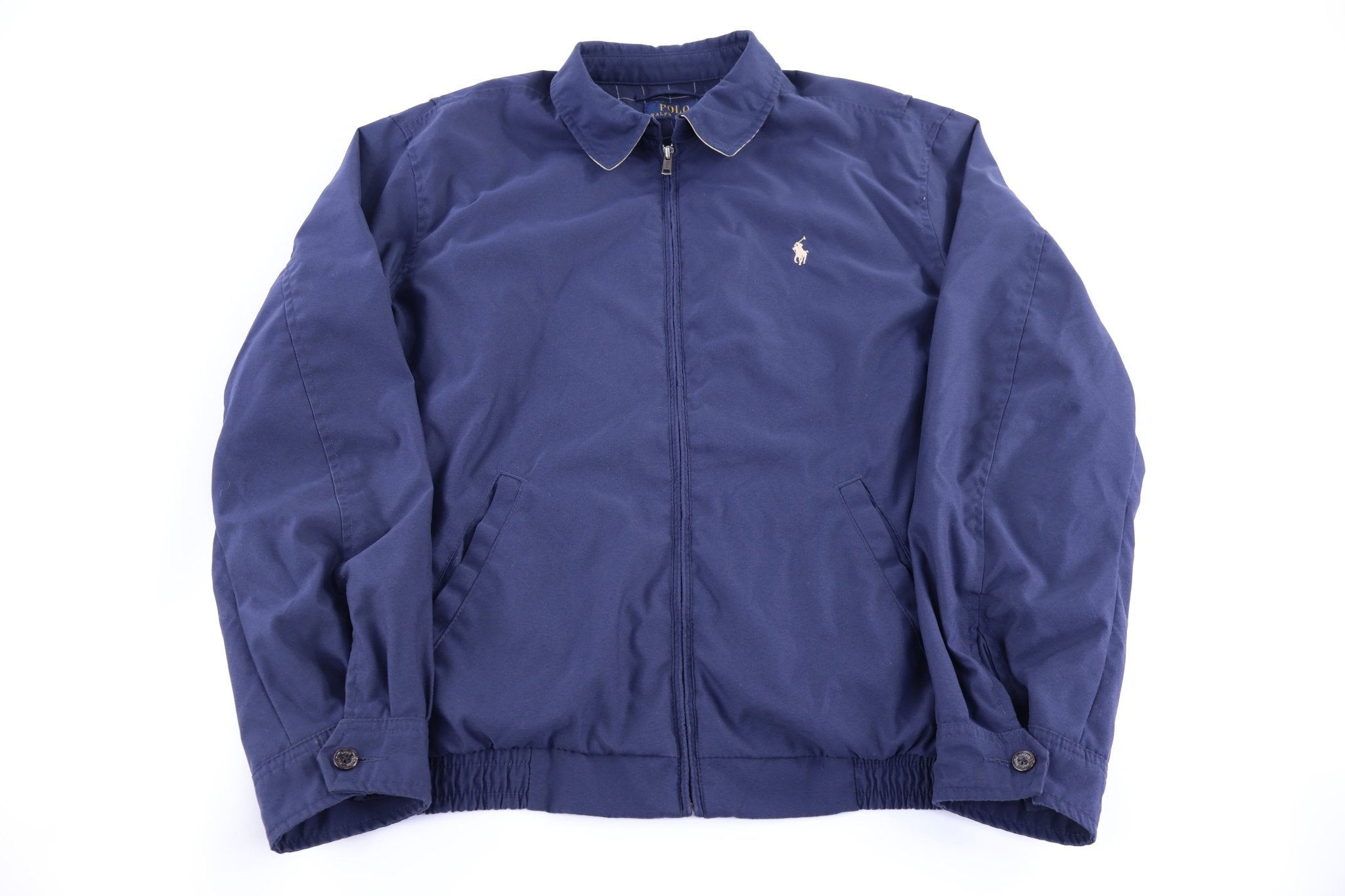 Polo by Ralph Lauren Embroidered Logo Blue Full Zip Jacket - Jacket - Thrifted Threads