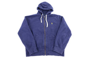 Polo by Ralph Lauren Embroidered Logo Blue Full Zip Jacket - Jacket - Thrifted Threads