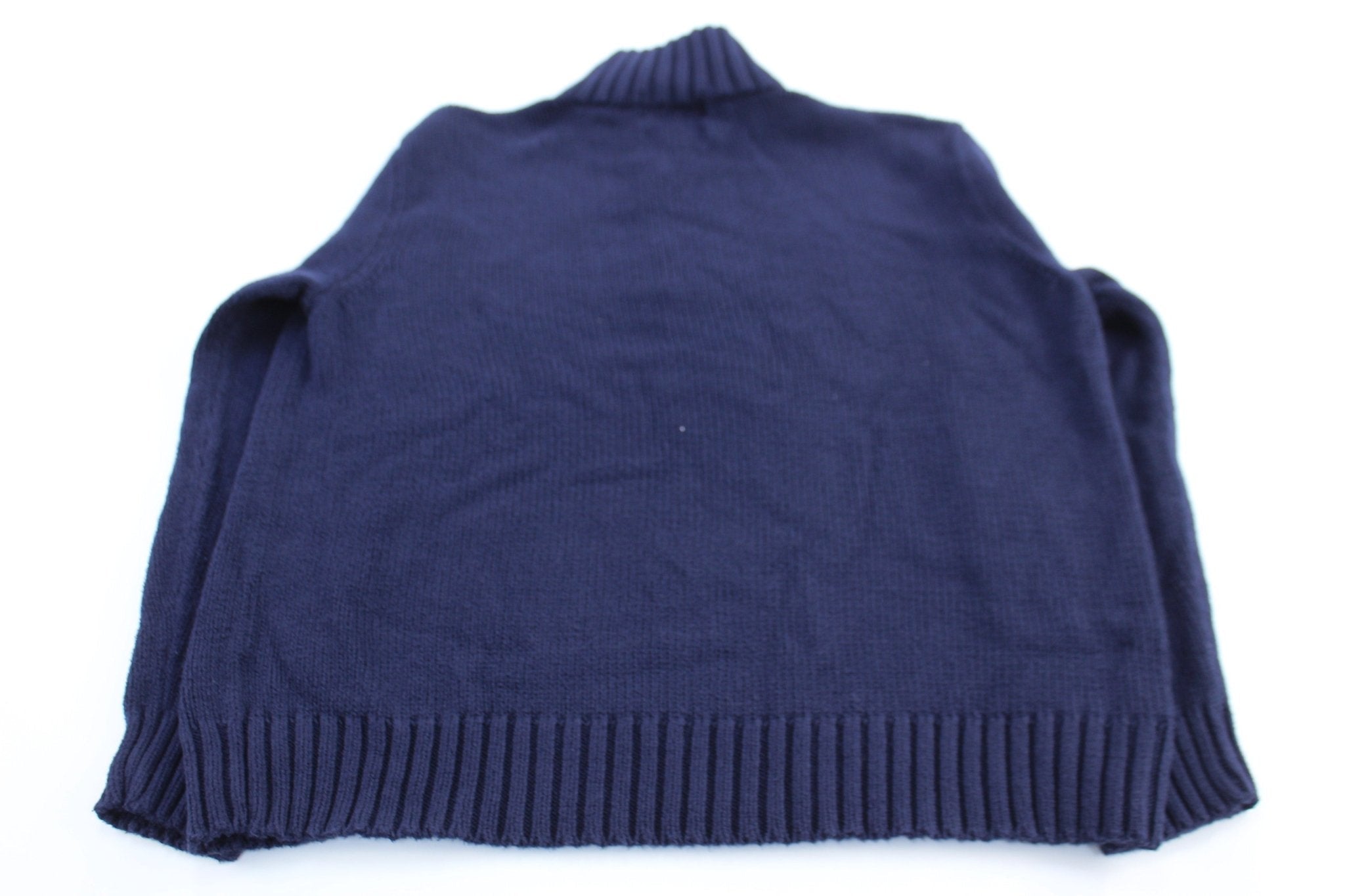 Polo by Ralph Lauren Embroidered Logo Blue Pullover Sweater - Sweater - Thrifted Threads