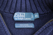Polo by Ralph Lauren Embroidered Logo Blue Pullover Sweater - Sweater - Thrifted Threads
