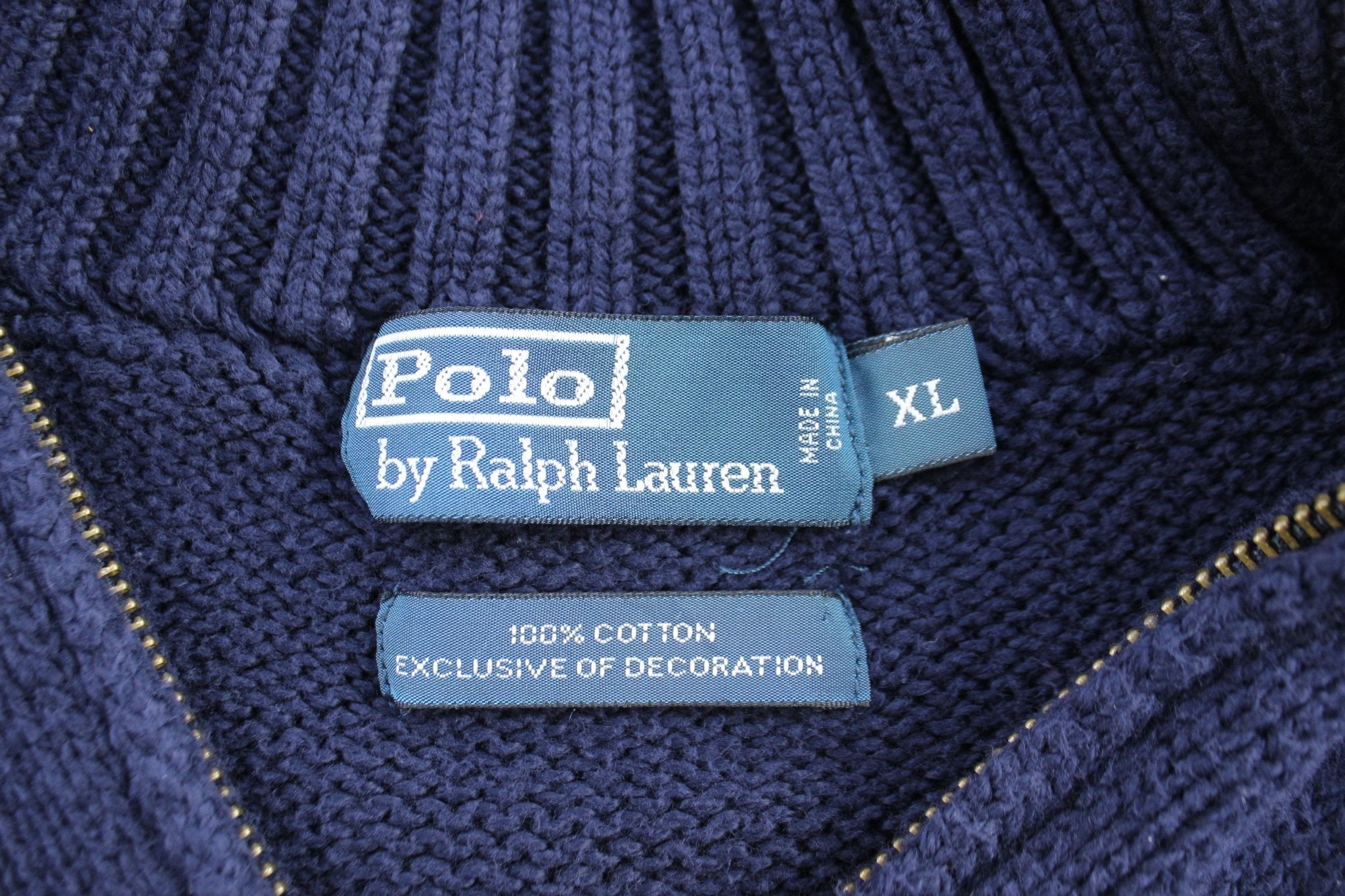Polo by Ralph Lauren Embroidered Logo Blue Pullover Sweater - Sweater - Thrifted Threads
