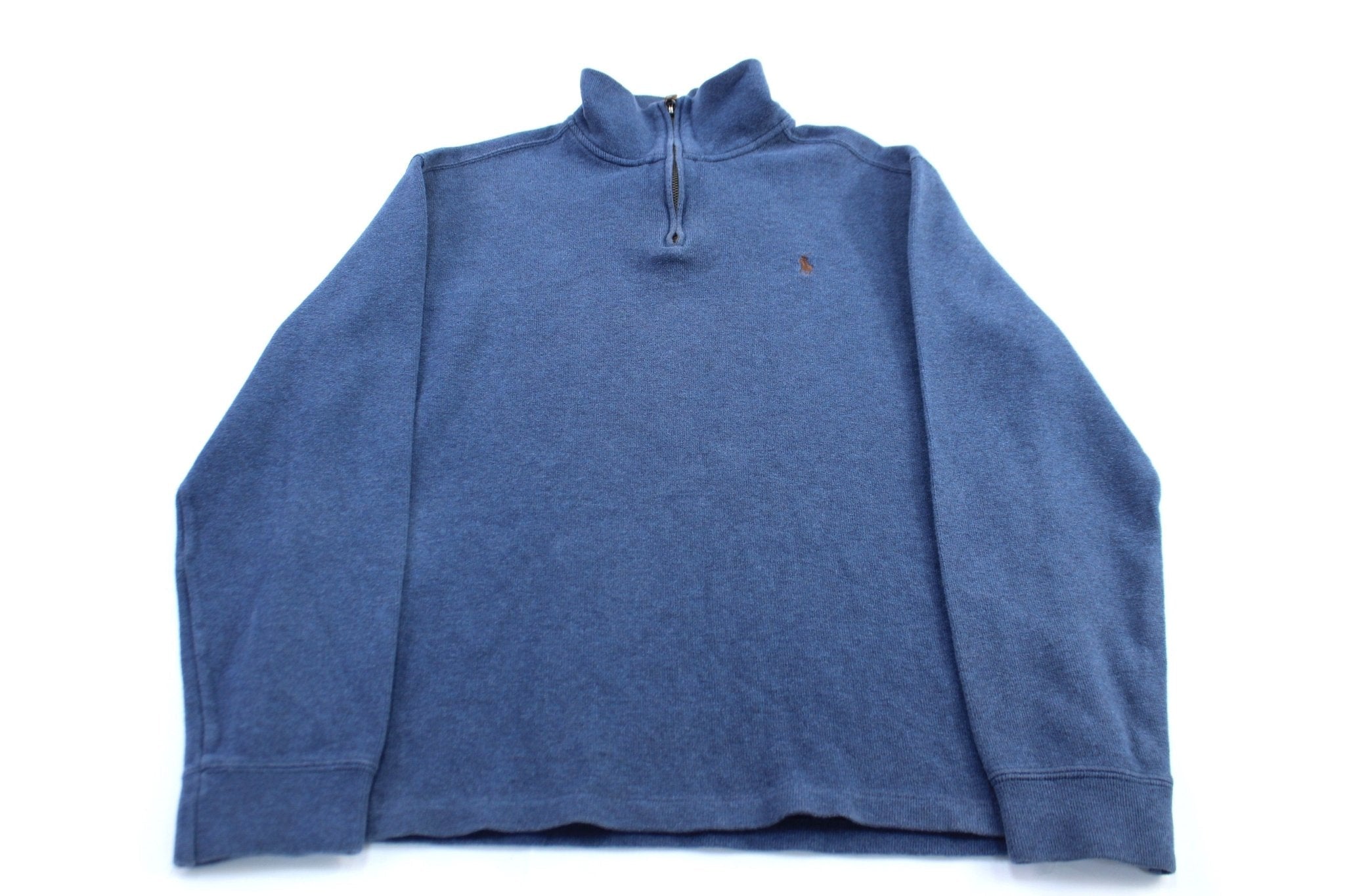 Polo by Ralph Lauren Embroidered Logo Blue Pullover Sweater - Sweater - Thrifted Threads