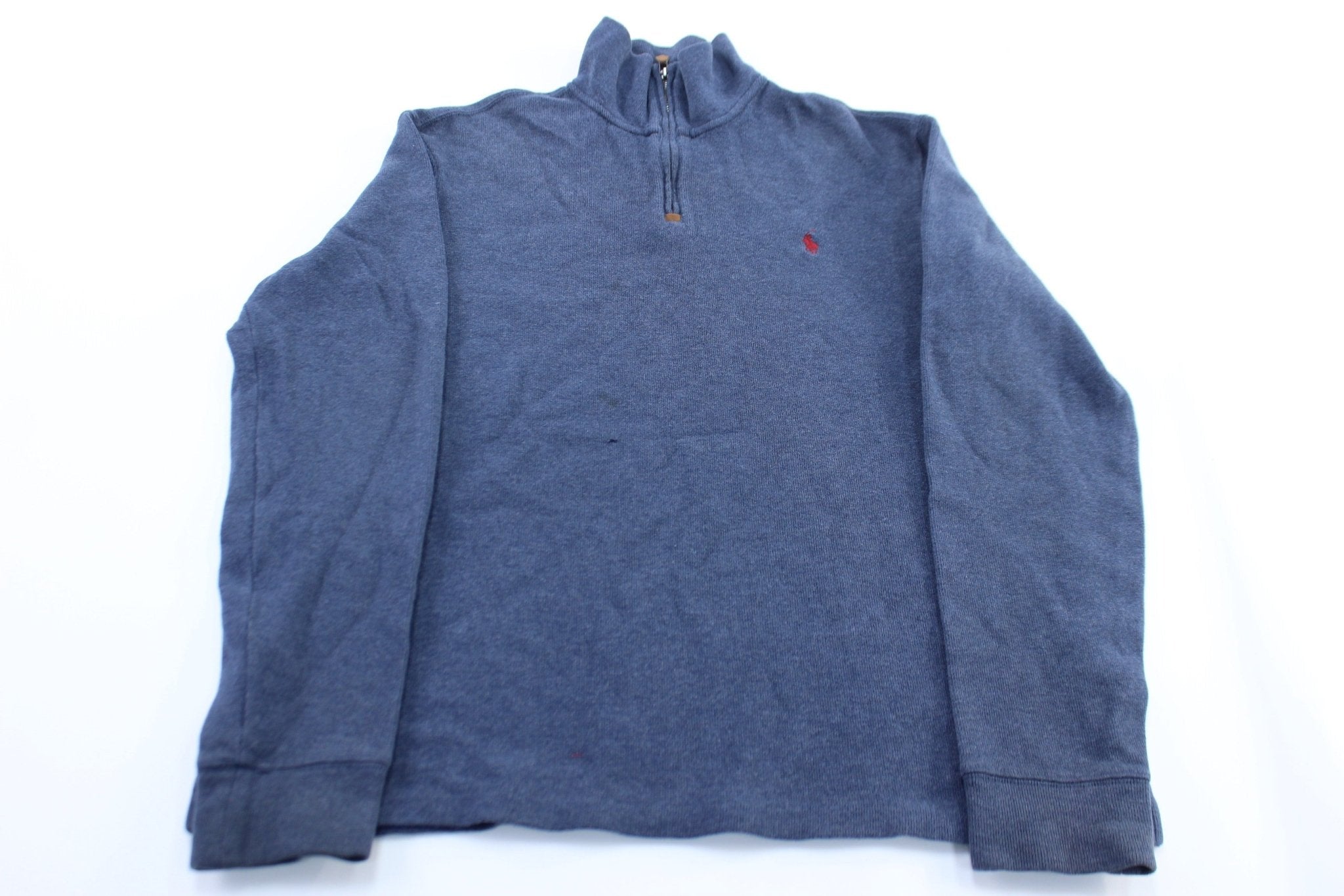 Polo by Ralph Lauren Embroidered Logo Blue Pullover Sweater - Sweater - Thrifted Threads