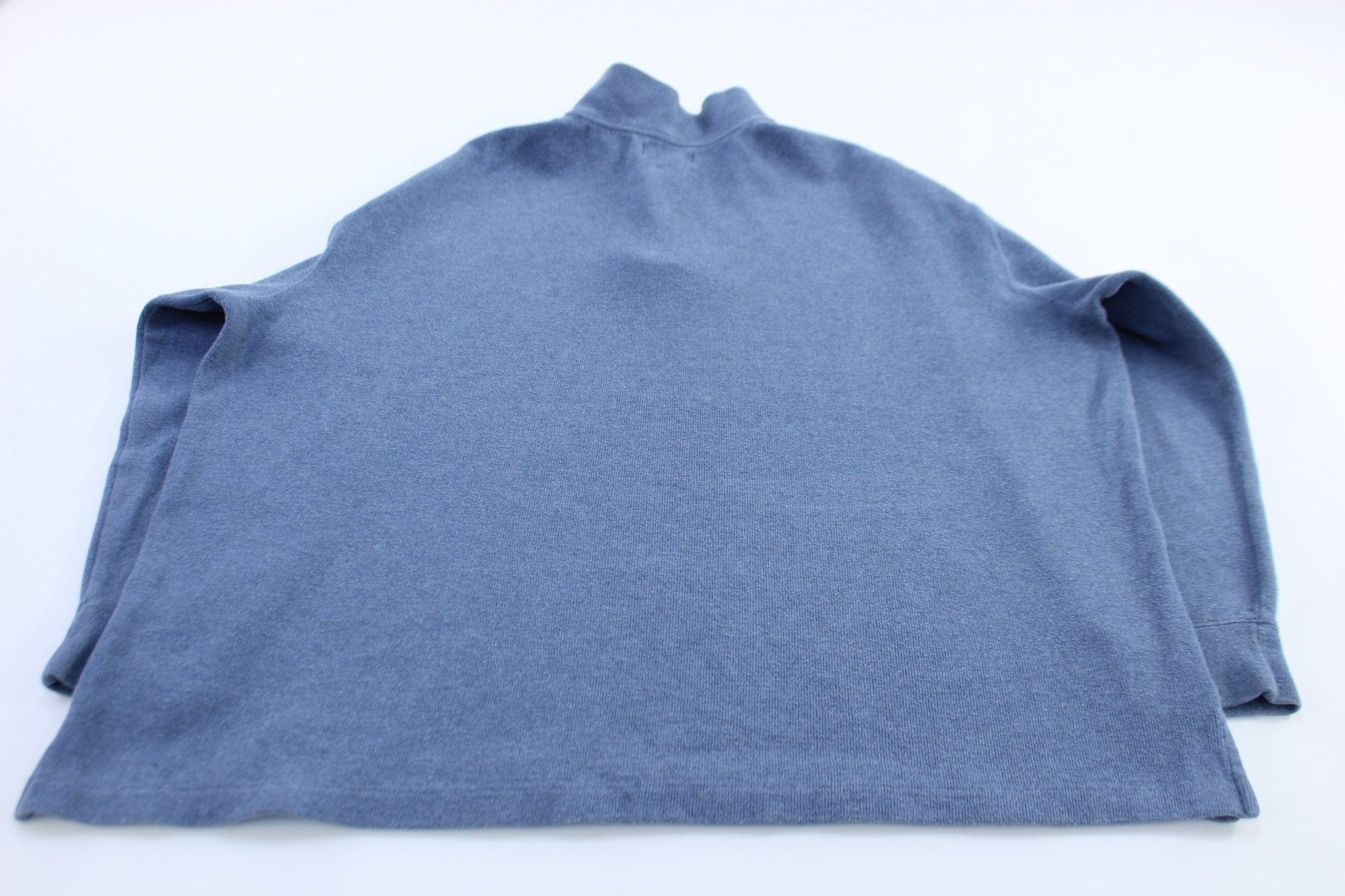 Polo by Ralph Lauren Embroidered Logo Blue Quarter Zip Sweater - Sweater - Thrifted Threads