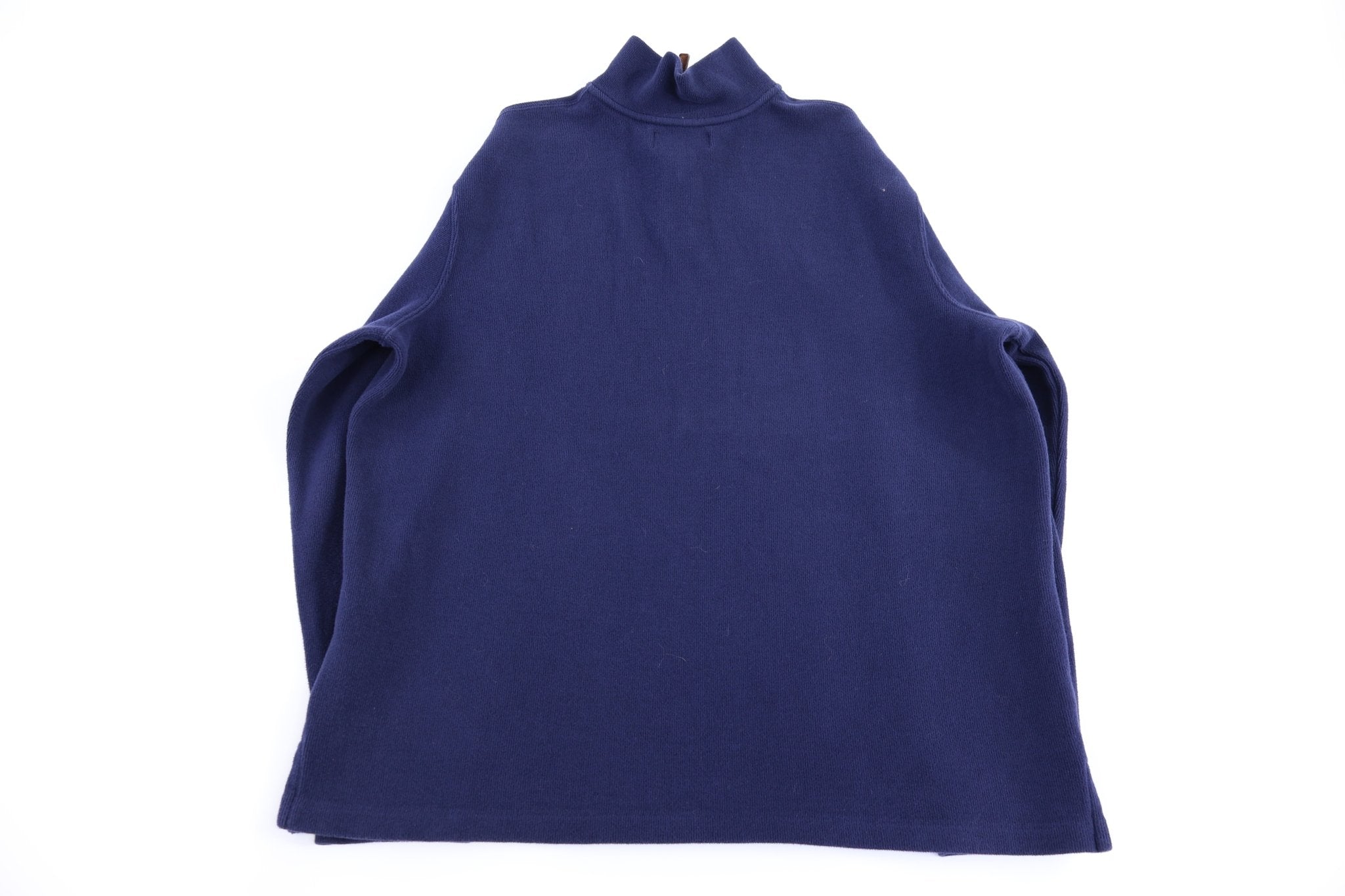 Polo by Ralph Lauren Embroidered Logo Blue Quarter Zip Sweater - Sweater - Thrifted Threads