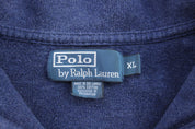 Polo by Ralph Lauren Embroidered Logo Blue Quarter Zip Sweater - Sweater - Thrifted Threads