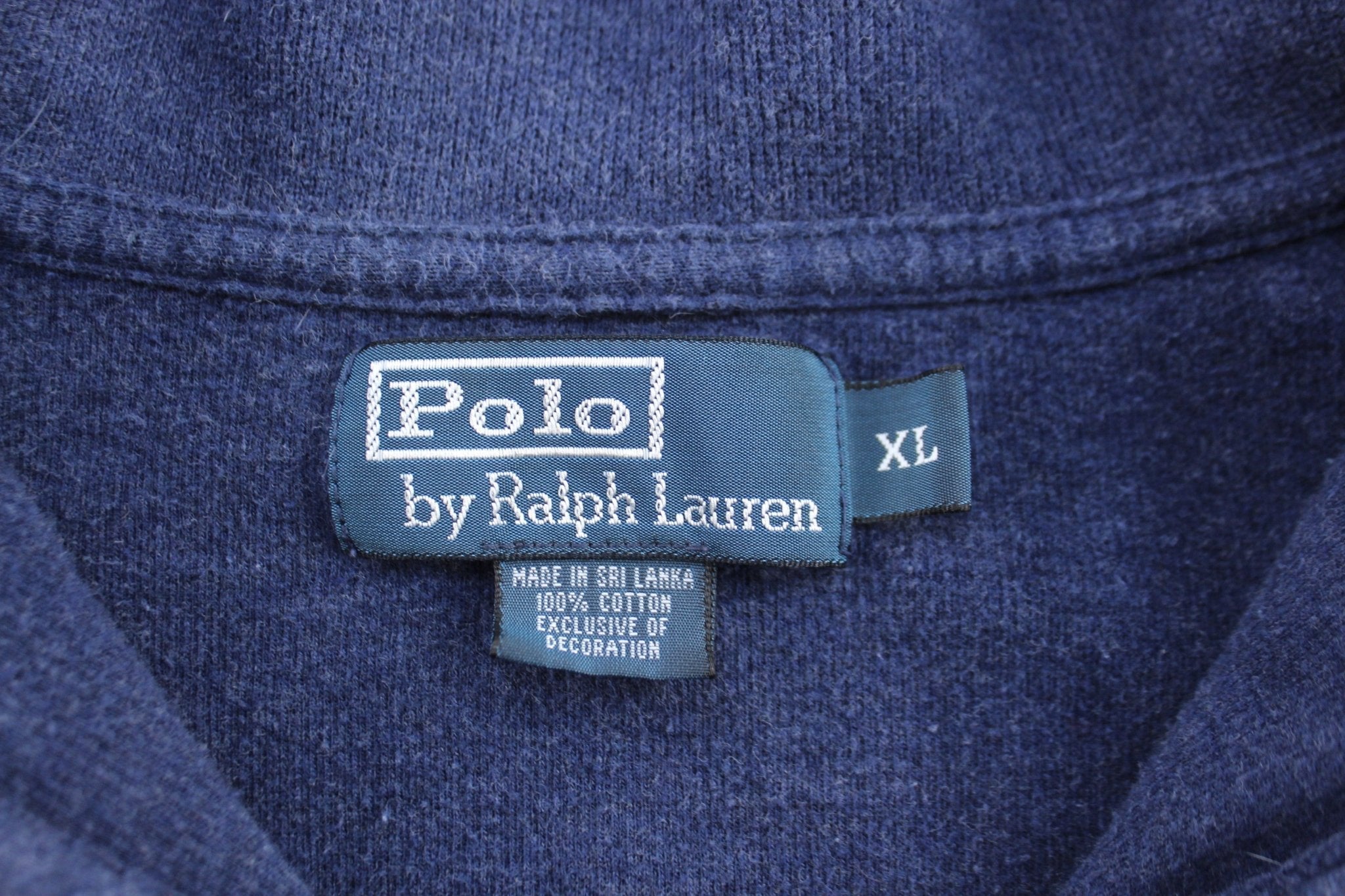 Polo by Ralph Lauren Embroidered Logo Blue Quarter Zip Sweater - Sweater - Thrifted Threads