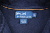 Polo by Ralph Lauren Embroidered Logo Blue Quarter Zip Sweater - Sweater - Thrifted Threads
