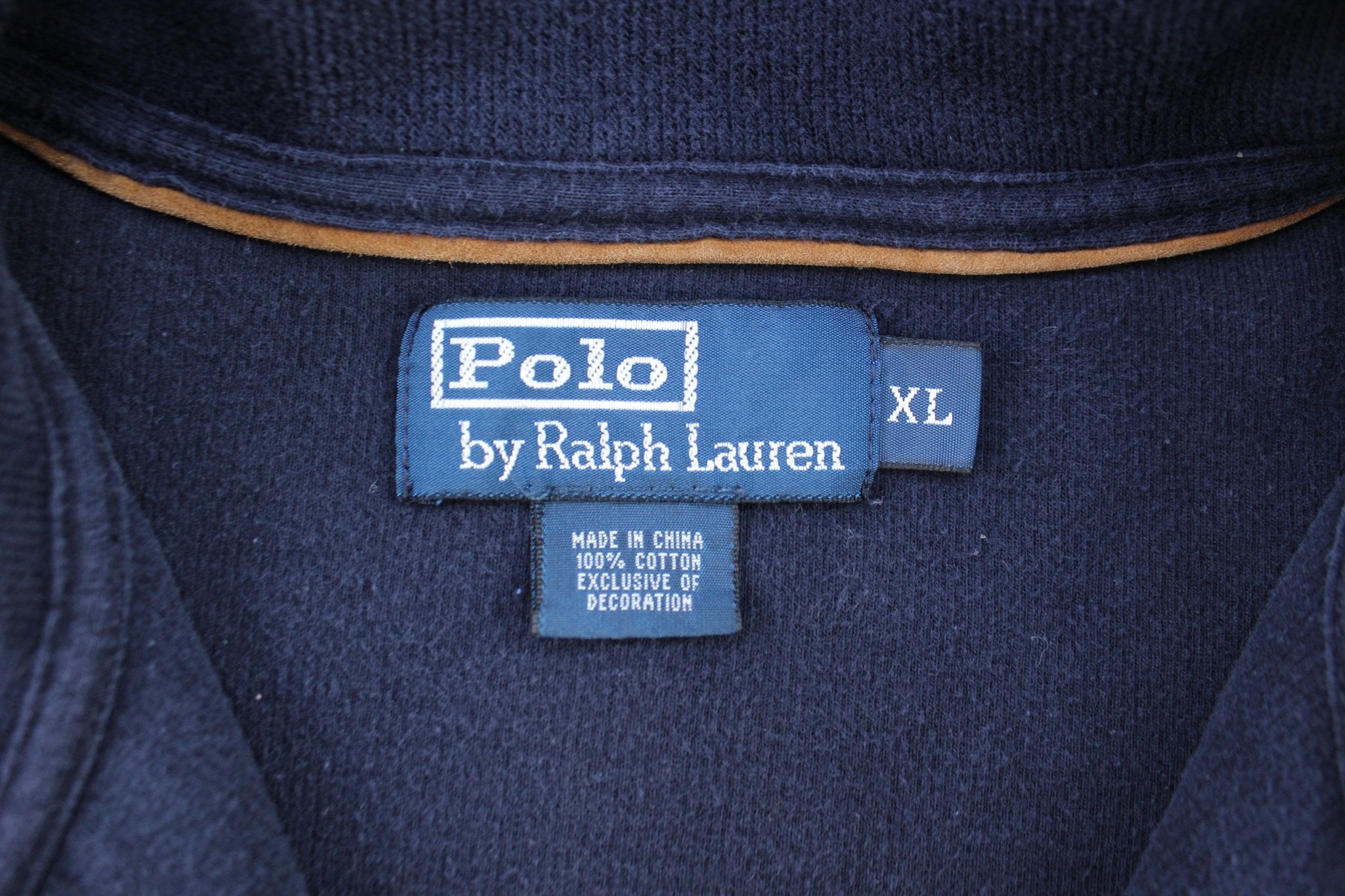 Polo by Ralph Lauren Embroidered Logo Blue Quarter Zip Sweater - Sweater - Thrifted Threads