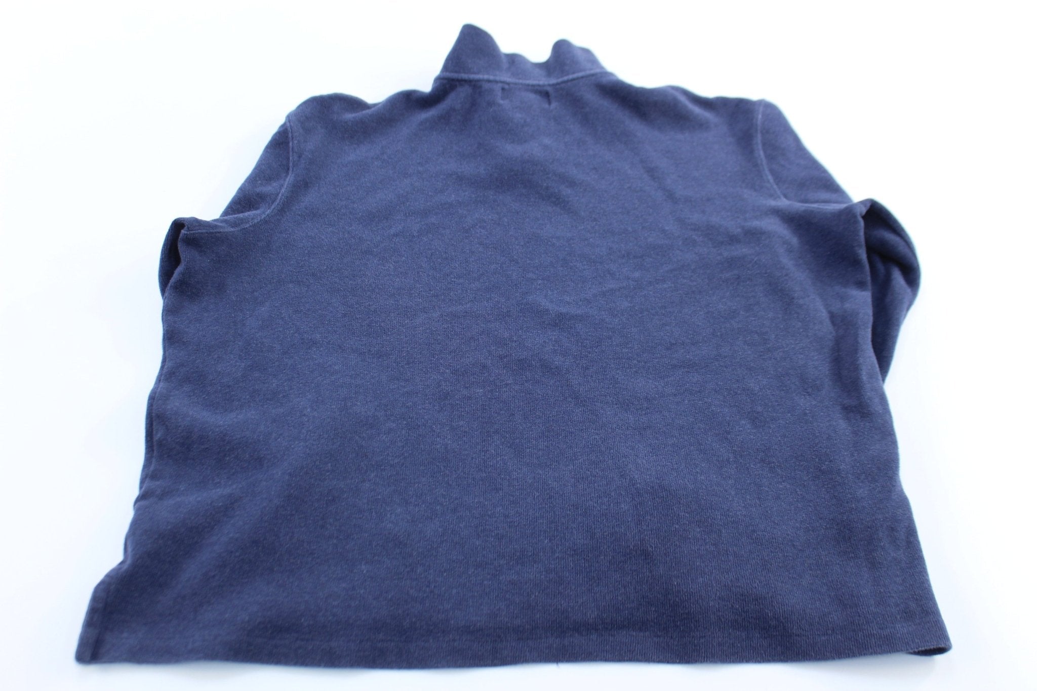 Polo by Ralph Lauren Embroidered Logo Blue Quarter Zip Sweater - Sweater - Thrifted Threads