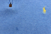 Polo by Ralph Lauren Embroidered Logo Blue Quarter Zip Sweater - Sweater - Thrifted Threads