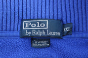 Polo by Ralph Lauren Embroidered Logo Blue Quarter Zip Sweater - Sweater - Thrifted Threads