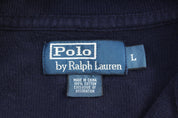 Polo by Ralph Lauren Embroidered Logo Blue Quarter Zip Sweater - Sweater - Thrifted Threads
