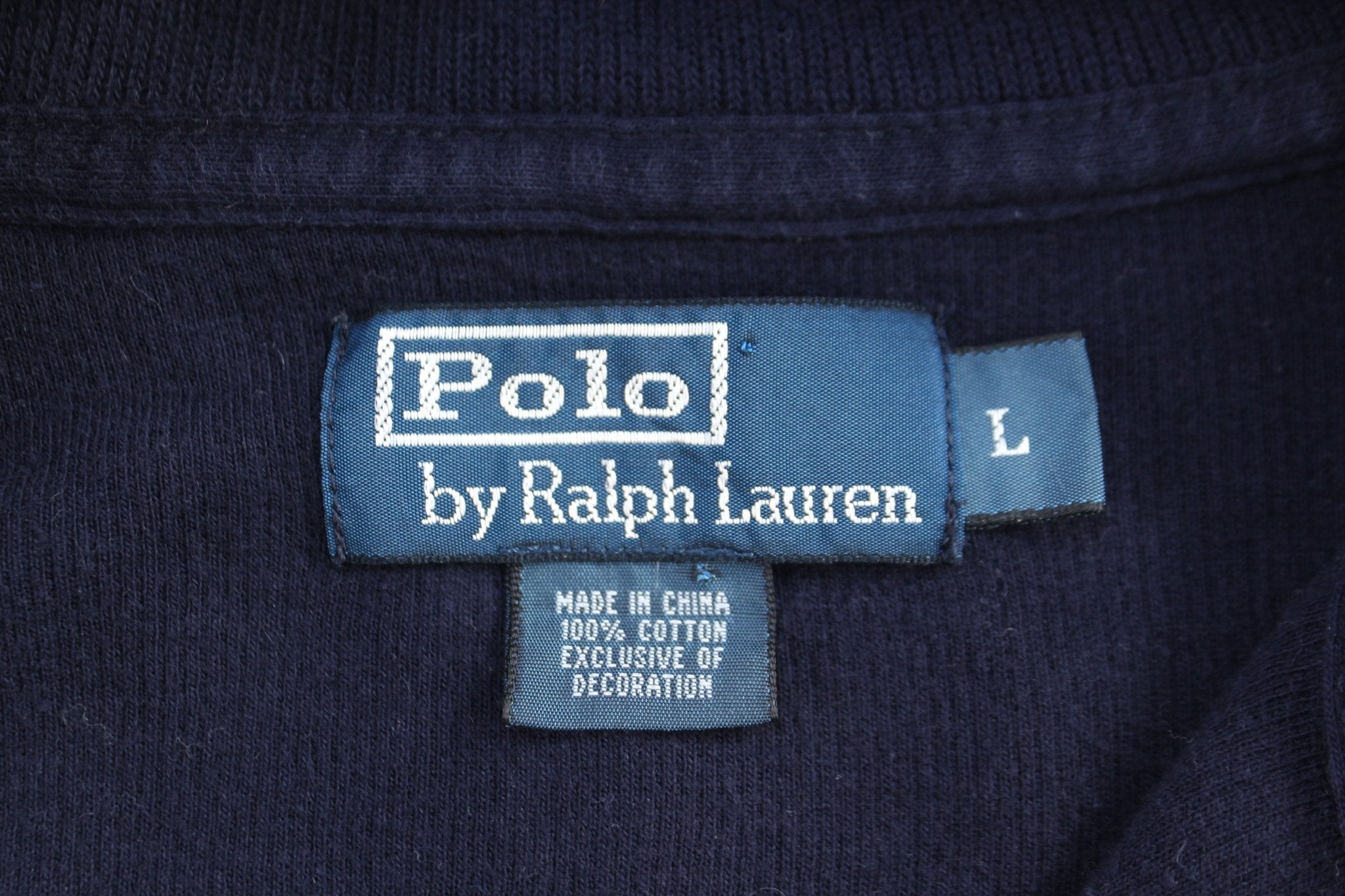 Polo by Ralph Lauren Embroidered Logo Blue Quarter Zip Sweater - Sweater - Thrifted Threads