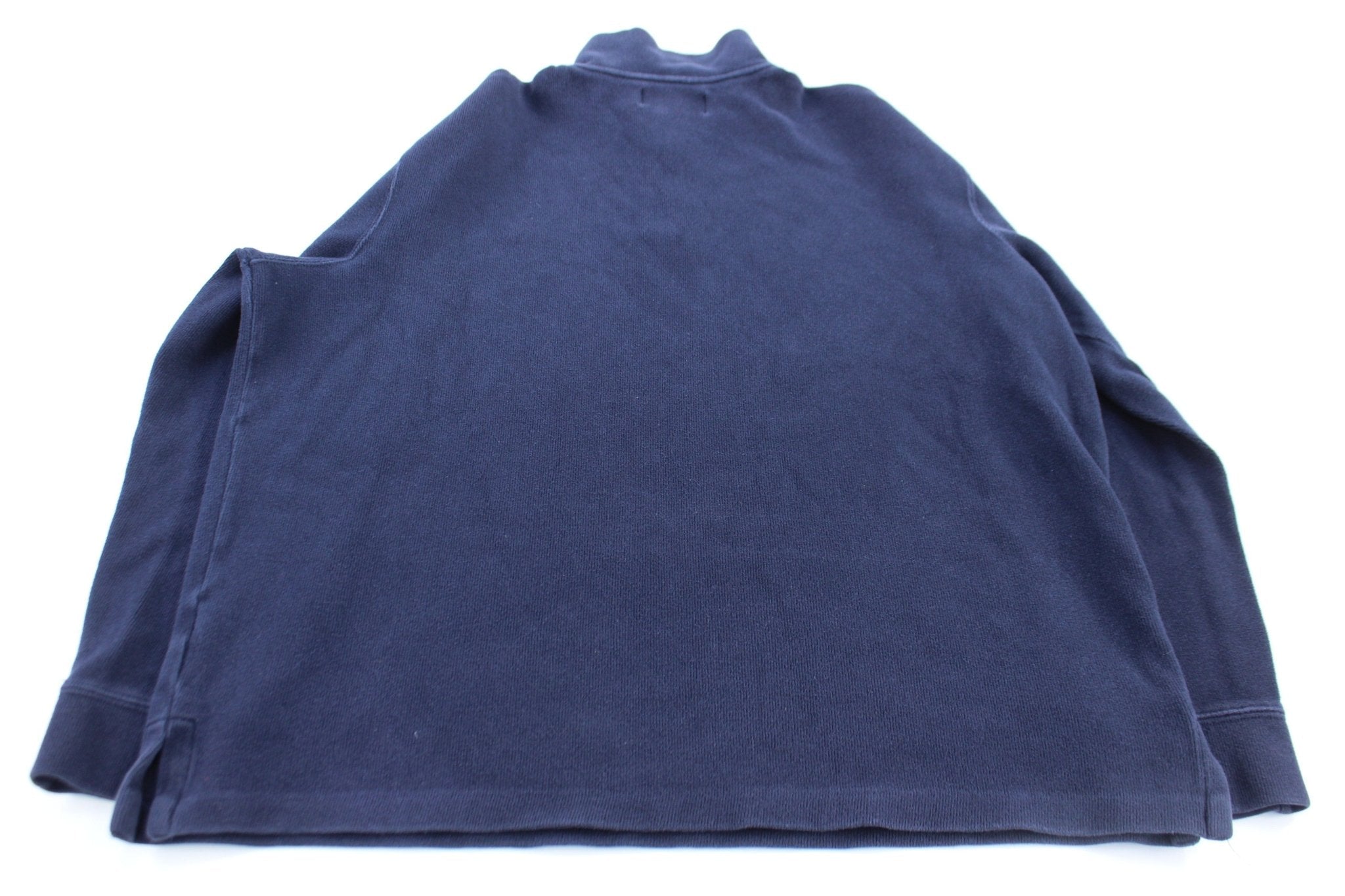 Polo by Ralph Lauren Embroidered Logo Blue Quarter Zip Sweater - Sweater - Thrifted Threads