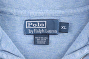 Polo by Ralph Lauren Embroidered Logo Blue Quarter Zip Sweater - Sweater - Thrifted Threads